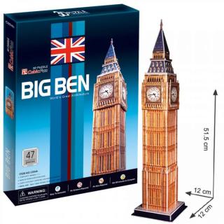 3D prostorové puzzle - Big Ben - 47 dílků