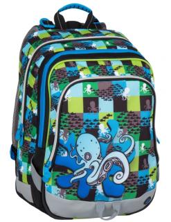 Bagmaster - školní batoh ALFA 7 C BLUE/GREEN - Chobotnice