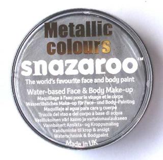 Barva na obličej metalická18ml - stříbrná