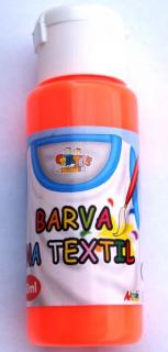 Barva na textil 60ml -  fluorescent oranžová (f.orange)