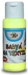 Barva na textil 60ml - fluorescent žlutá