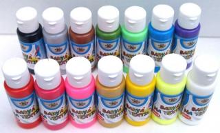 Barva na textil 60ml - mix 15 barev