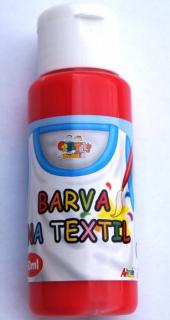 Barva na textil 60ml - třešňově červená (cherry red)