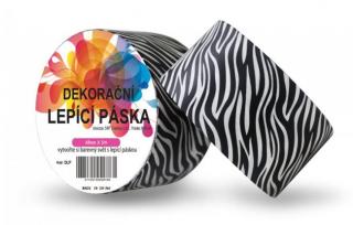 Dekorační lepicí páska - DUCT TAPE-1ks zebra černá