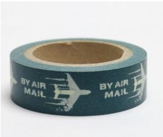 Dekorační lepicí páska - WASHI tape-1ks By air mail