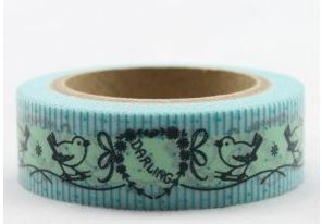 Dekorační lepicí páska - WASHI tape-1ks Darling, ptáci