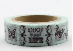 Dekorační lepicí páska - WASHI tape-1ks Enjoy Life