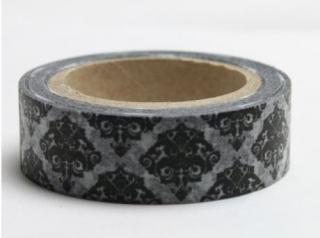 Dekorační lepící páska - WASHI tape-1ks erb černý
