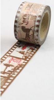 Dekorační lepicí páska - WASHI tape-1ks filmový pásek