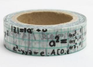 Dekorační lepicí páska - WASHI tape-1ks matematika