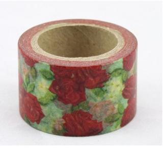 Dekorační lepicí páska - WASHI tape-1ks růže