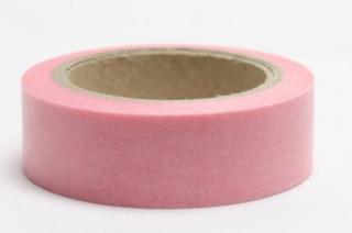 Dekorační lepicí páska - WASHI tape-1ks růžová