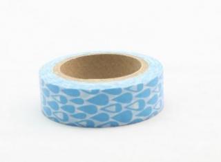 Dekorační lepicí páska - WASHI tape-1ks slzy modré