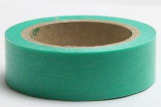 Dekorační lepicí páska - WASHI tape-1ks tmavě zelená