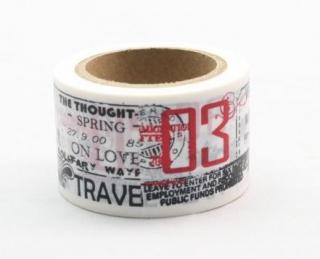 Dekorační lepicí páska - WASHI tape-1ks Travel