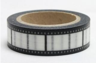 Dekorační lepicí páska - WASHI tape- Dekorační lepicí páska - WASHI filmový nega