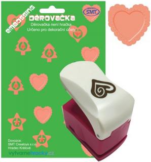 Děrovačka embosovaná 45 mm - srdce