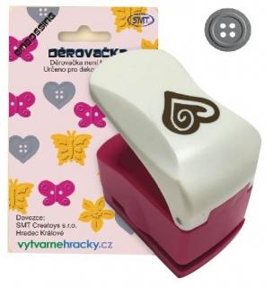 Děrovačka s embossing efektem 25 mm - knoflík