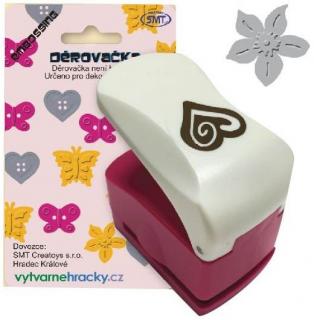 Děrovačka s embossing efektem 25 mm - květ