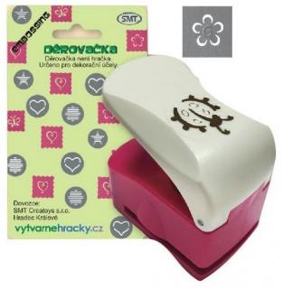 Děrovačka s embossing efektem 25 mm - Kytka