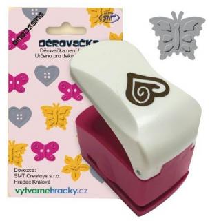 Děrovačka s embossing efektem 25 mm - motýl 2