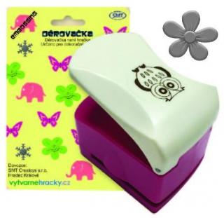 Děrovačka s embossing efektem 32 mm - květ 6