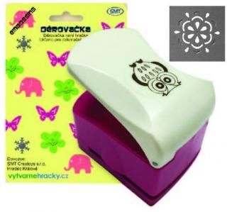 Děrovačka s embossing efektem 32 mm - květ 9