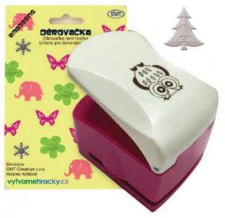 Děrovačka s embossing efektem 32 mm - stromeček