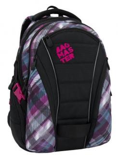 Dívčí studentský batoh do školy Bagmaster BAG 6 C BLACK/BLUE/PINK