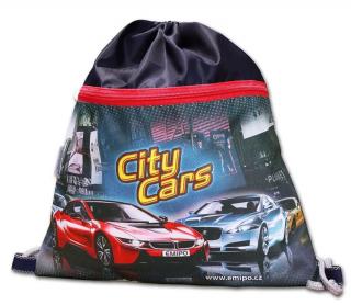Emipo sáček na cvičky s kapsou na zip - City Cars