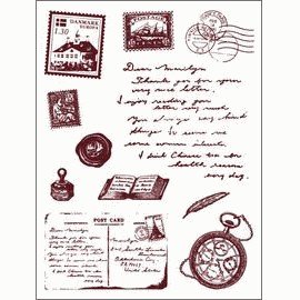 Gelová razítka 14x18cm - kompas,pohlednice,poštovní známka, ...