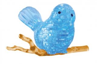 Hlavolam - 3D Crystal puzzle - Bird blue - Modrý ptáček