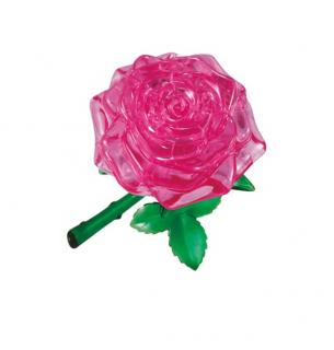 Hlavolam - Puzzle 3D Růže růžová