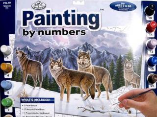 Malování podle čísel 30x40cm - Vlci