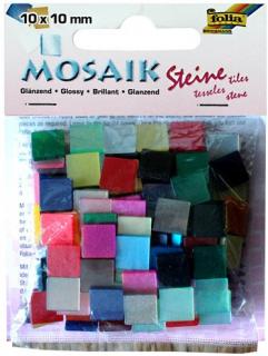 Mozaika lesklá mix barev 10x10mm