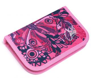 Penál Topgal - Školní pouzdro CHI 899 H - Pink - Květy a motýl
