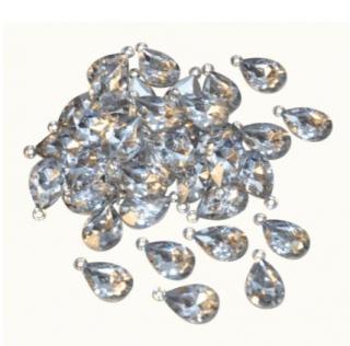 Přívěsky ve tvaru diamantů - plastové, 50 ks, 3 cm