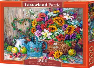 Puzzle 1500 dílků- Čerstvé květiny ze zahrady