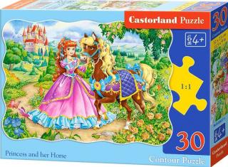 Puzzle 30 dílků - Princezna s koníkem