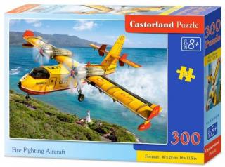 Puzzle 300 dílků - Žlutý protipožární letoun.