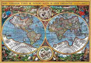Puzzle 3000 dílků Copy of World Map, 1607, Pieter van der Keere