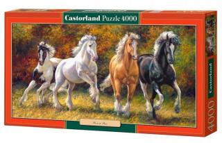 Puzzle 4000 dílků - Běžící koně