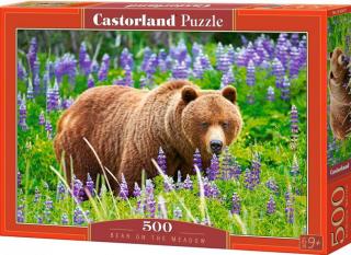 Puzzle 500 dílků- Medvěd na louce