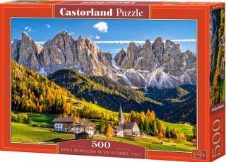 Puzzle 500 dílků- Svatá Magdaléna, Val di Funes, Italie