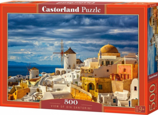 Puzzle 500 dílků- Výhled na Oia Santorini