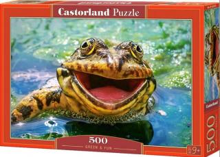 Puzzle 500 dílků- Zelený žabák