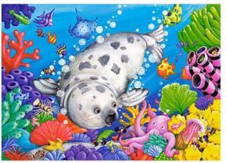 Puzzle 60 dílků - Tuleň a jeho kamarádi z korálového útesu