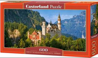 Puzzle 600 dílků - Výhled na Neuschwantein, Německo