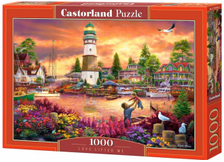 Puzzle Castorland 1000 dílků - Maják s květinami