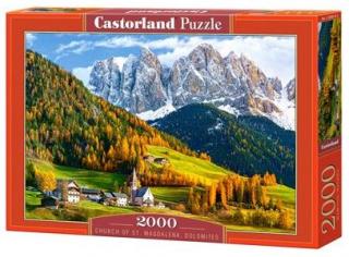 Puzzle Castorland 2000 dílků - Kostel svaté Magdalény, Dolomity